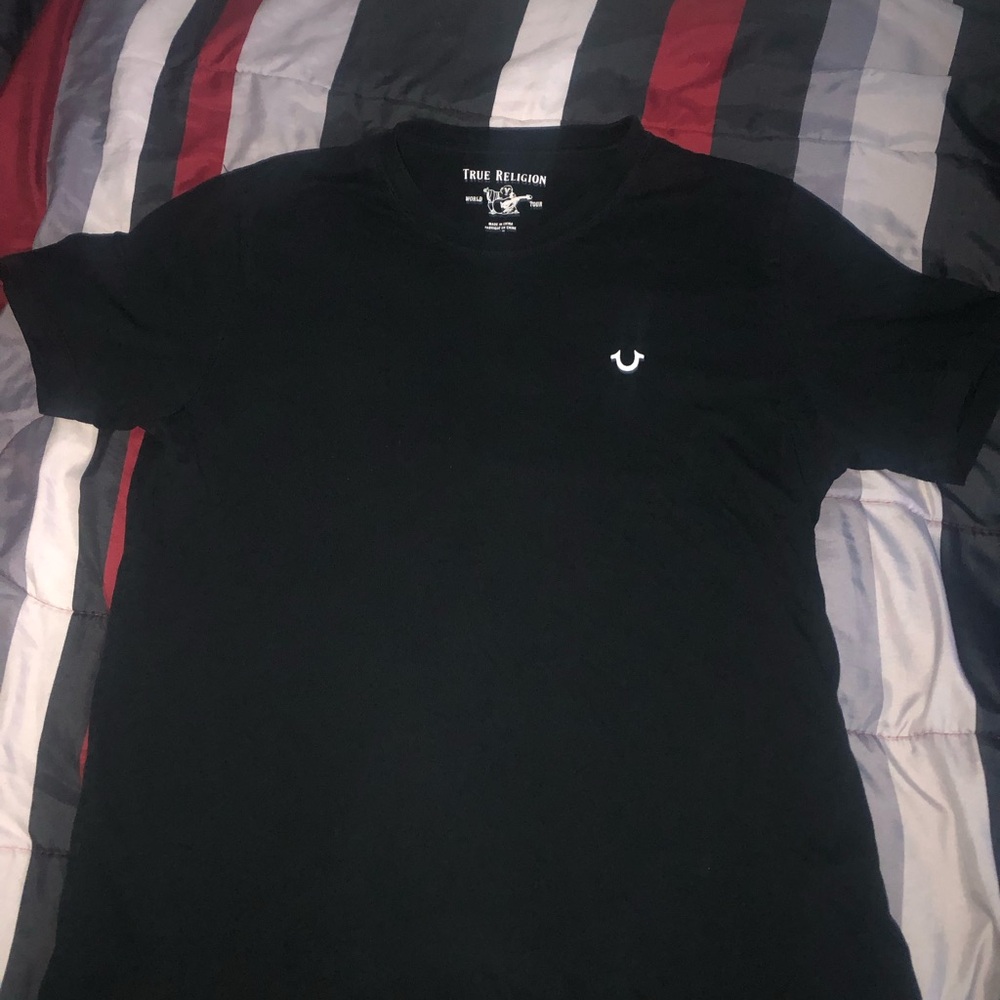 True Religion Black Short Sleeve Tee